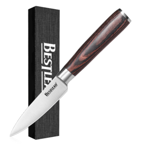 YTB-32 Paring Knife 3.5 inches (about 8.9 cm),Fruit Knife,High Carbon Stainless Steel,Pakkawood Handle,Utility Cutlery Cutting Peeling