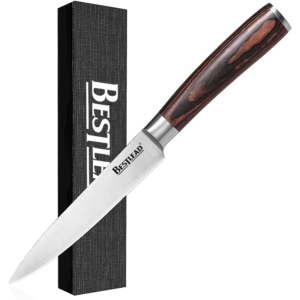 YTB-31  Professional utility knifeHigh-carbon stainless steel, ergonomic Pakkawood handleElegant gift boxFor the home or restaurant