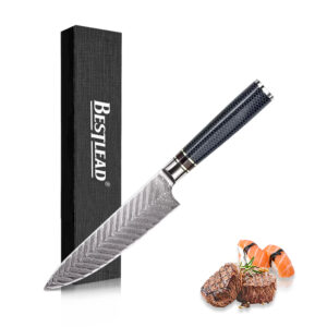 YTB-20-CSD Stylish Honeycomb Handle Genuine Damascus Steel Japanese Chef's Knife 67 Layer VG10 Chef's Knife with Resin Handle