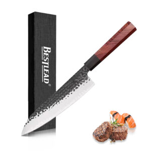 BJB-5-CSD  Hand Forged High Carbon Steel 5cr15 Kitchen Knife Chef's Knife with Octagonal Handle