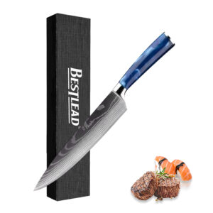 YTB-1-CSD kitchen knife japan 8" Chef Knife Hot Selling Resin Handle Damascus Pattern Stainless steel Sharp Kitchen Knife manufacturer