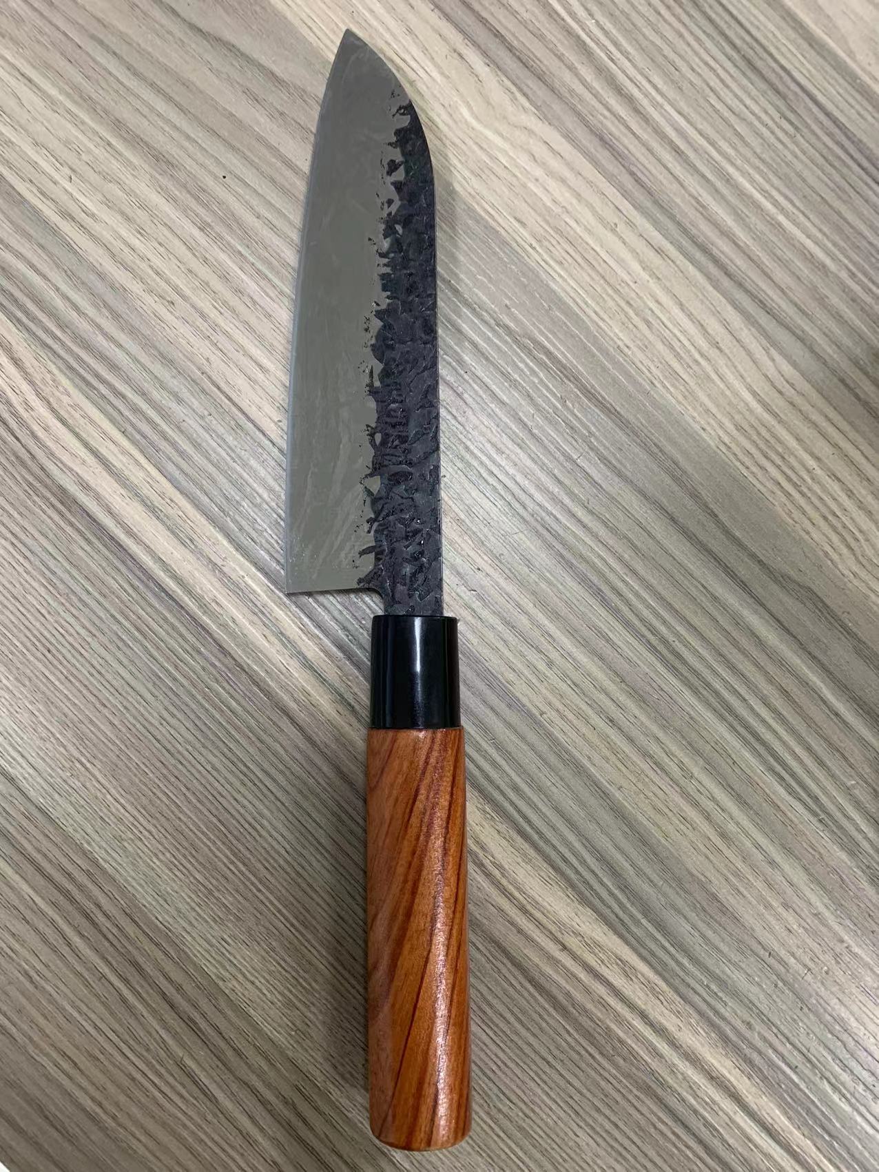 #11 Professional Hand Forged Carbon Steel Santoku Knife - Showcase - 2